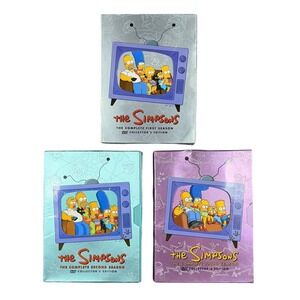 The Simpsons Seasons 1-3 DVD Collector's Edition Bundle Multi-Color TV Show Set